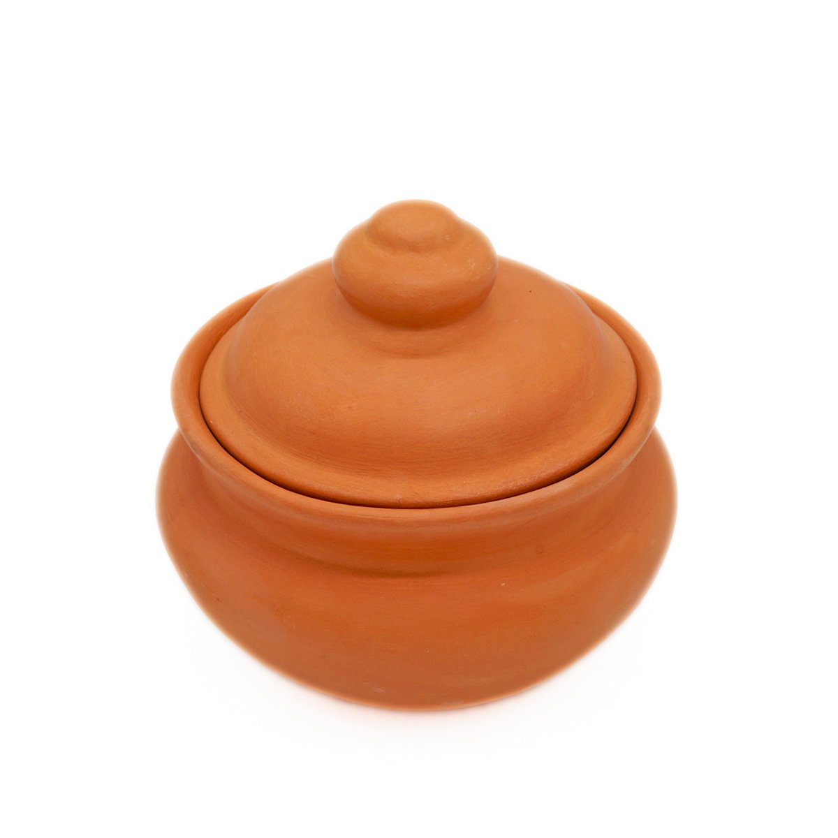 Small clay pot with a lid